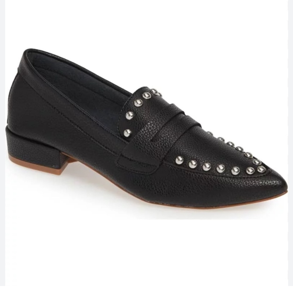 Kensie Iroi Black Studded Loafers Flats Shoes (size 7) Great for work or play!!!